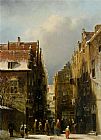 Pieter Gerard Vertin A Wintry Dutch Town painting